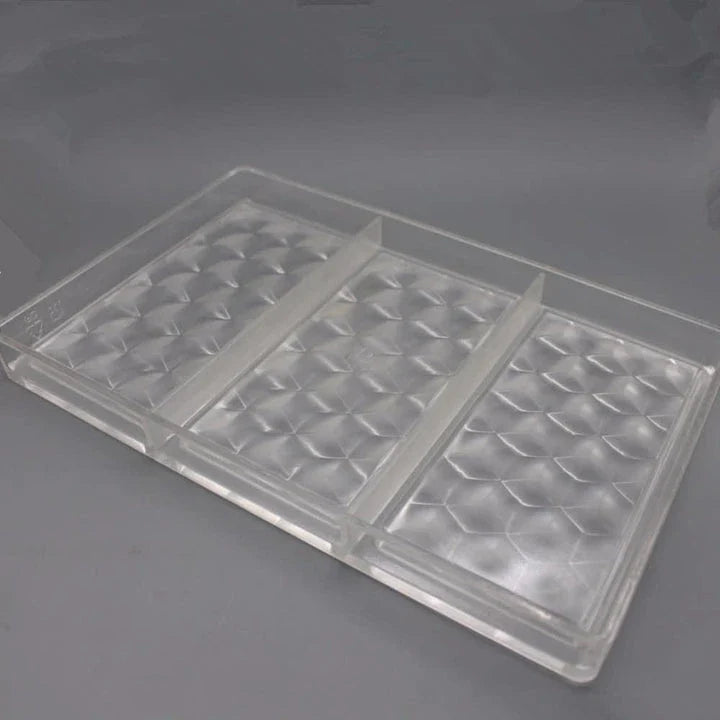 Geometric 3D chocolate mould for making unique and visually striking chocolate bars