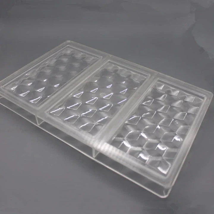 Geometric 3D chocolate mould for making unique and visually striking chocolate bars