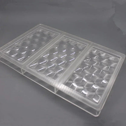 Geometric 3D chocolate mould for making unique and visually striking chocolate bars