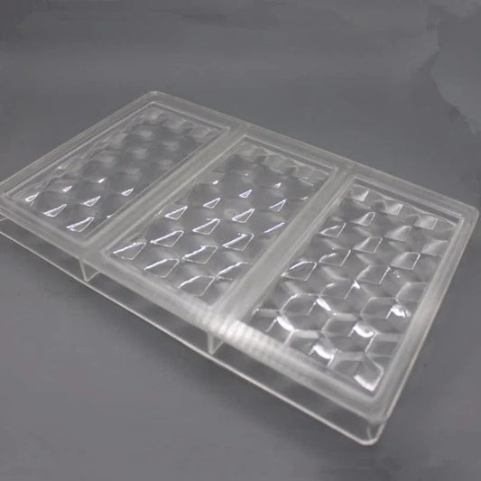 Geometric 3D chocolate mould for making unique and visually striking chocolate bars