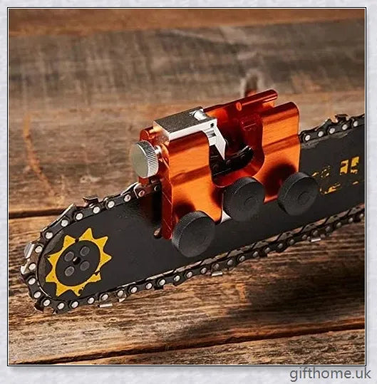 Precision-engineered chainsaw chain sharpening jig for restoring cutting edge and optimizing performance