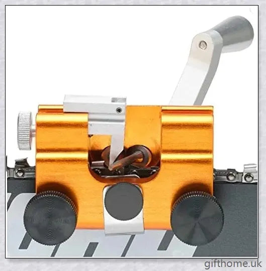 Precision-engineered chainsaw chain sharpening jig for restoring cutting edge and optimizing performance
