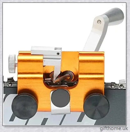 Precision-engineered chainsaw chain sharpening jig for restoring cutting edge and optimizing performance