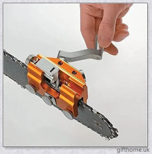 Precision-engineered chainsaw chain sharpening jig for restoring cutting edge and optimizing performance