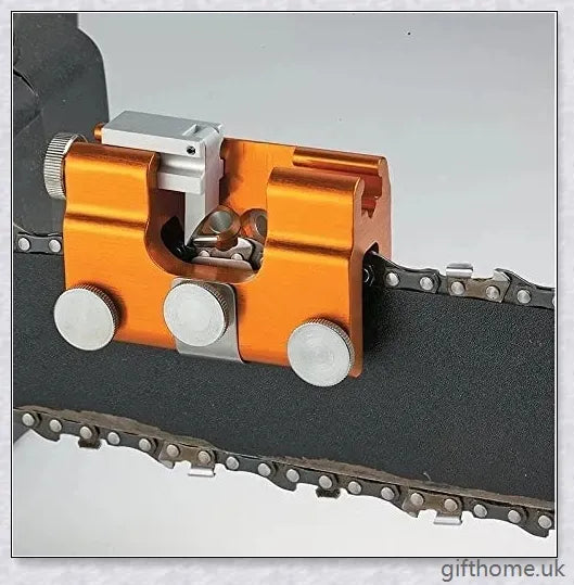 Precision-engineered chainsaw chain sharpening jig for restoring cutting edge and optimizing performance