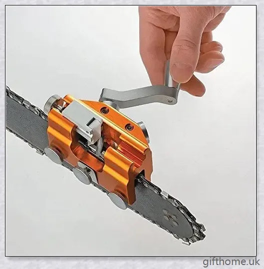 Precision-engineered chainsaw chain sharpening jig for restoring cutting edge and optimizing performance