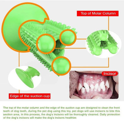 Chewing Toothbrush Toy for Dogs - Premium Dental Care Accessory in Yellow