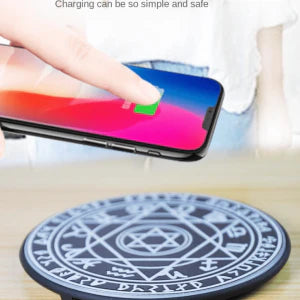 A stylish and fast wireless charger featuring the iconic Legend of Zelda design, perfect for Qi-enabled devices.