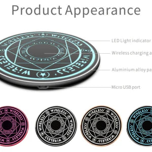 A stylish and fast wireless charger featuring the iconic Legend of Zelda design, perfect for Qi-enabled devices.