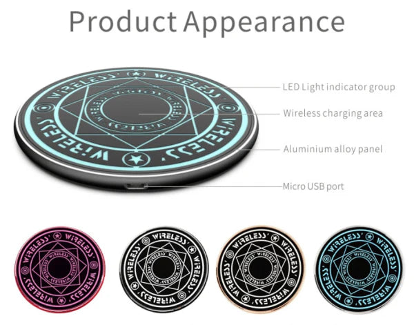 A stylish and fast wireless charger featuring the iconic Legend of Zelda design, perfect for Qi-enabled devices.