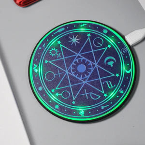 A stylish and fast wireless charger featuring the iconic Legend of Zelda design, perfect for Qi-enabled devices.