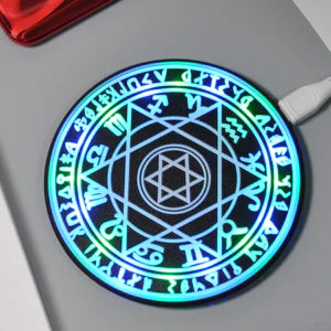 A stylish and fast wireless charger featuring the iconic Legend of Zelda design, perfect for Qi-enabled devices.