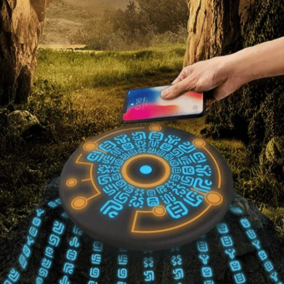 A stylish and fast wireless charger featuring the iconic Legend of Zelda design, perfect for Qi-enabled devices.