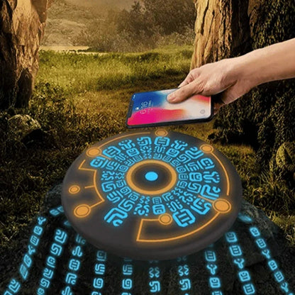 A stylish and fast wireless charger featuring the iconic Legend of Zelda design, perfect for Qi-enabled devices.