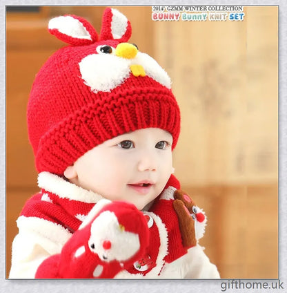 Soft, cosy baby woollen hat with a charming cartoon pattern design, perfect for keeping your little one warm during the cooler months.