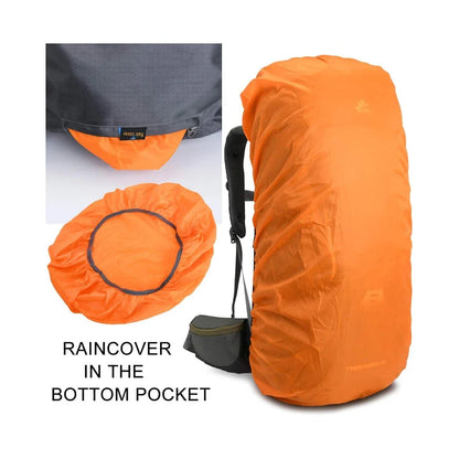Men's 60L Large Capacity Waterproof Hiking Backpack with Padded Shoulder Straps and Multiple Compartments