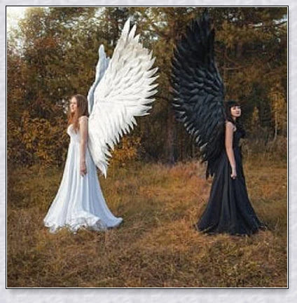 Spooktacular 3D Angel Devil Wings in black and white, perfect for Halloween costumes and celebrations