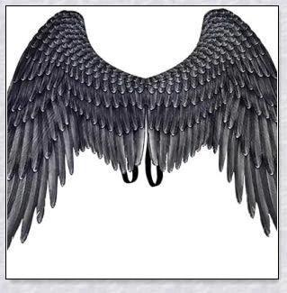 Spooktacular 3D Angel Devil Wings in black and white, perfect for Halloween costumes and celebrations