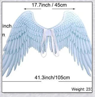 Spooktacular 3D Angel Devil Wings in black and white, perfect for Halloween costumes and celebrations