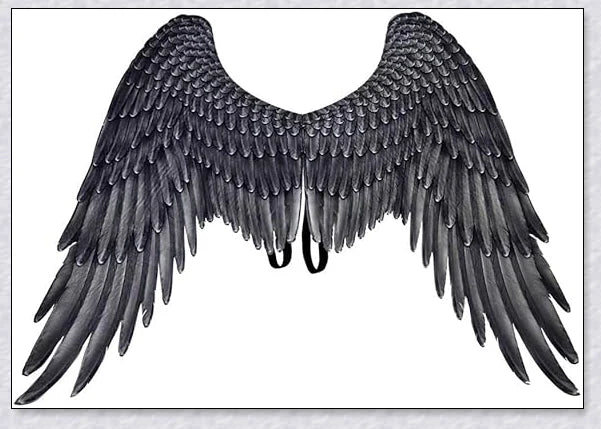 Spooktacular 3D Angel Devil Wings in black and white, perfect for Halloween costumes and celebrations