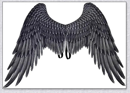 Spooktacular 3D Angel Devil Wings in black and white, perfect for Halloween costumes and celebrations