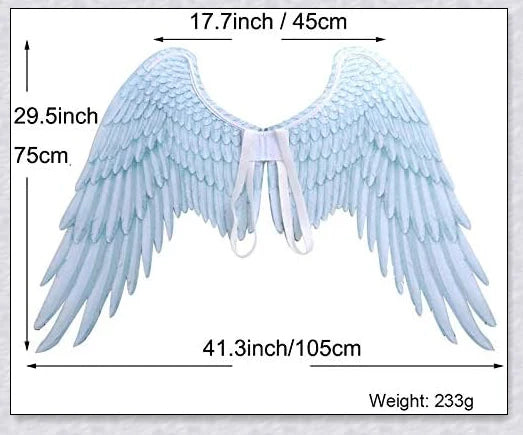 Spooktacular 3D Angel Devil Wings in black and white, perfect for Halloween costumes and celebrations