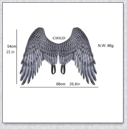 Spooktacular 3D Angel Devil Wings in black and white, perfect for Halloween costumes and celebrations