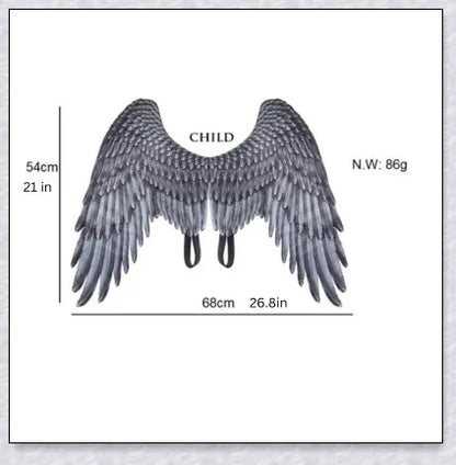Spooktacular 3D Angel Devil Wings in black and white, perfect for Halloween costumes and celebrations
