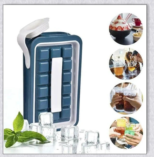 Iceduo Ice Cube Maker - Innovative Silicone Mold for Effortless Ice Cube Dispensing