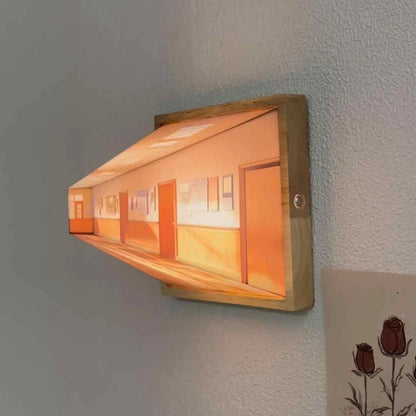 3D illusion night light with rechargeable LED and acrylic design, showing dynamic art effect