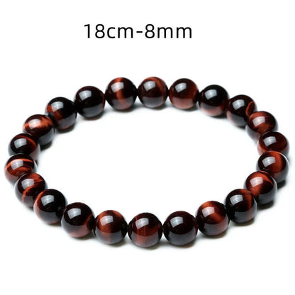 Vintage red tiger eye anti-fatigue bracelet with geometric design