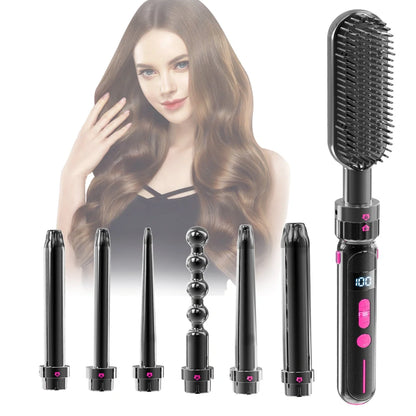 Ceramic thermal conductor curly hair sticks with black finish and wired AC power supply