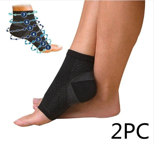 Unisex anti-fatigue compression ankle socks for sports and recovery