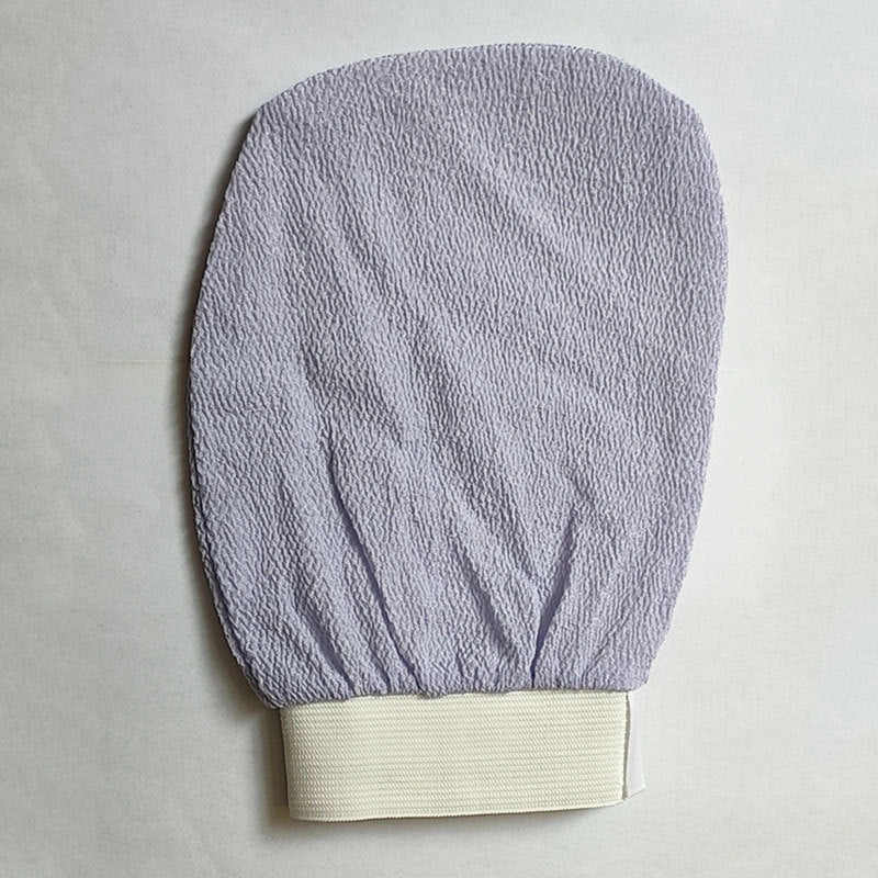 Rayon bath gloves for exfoliation in various colours