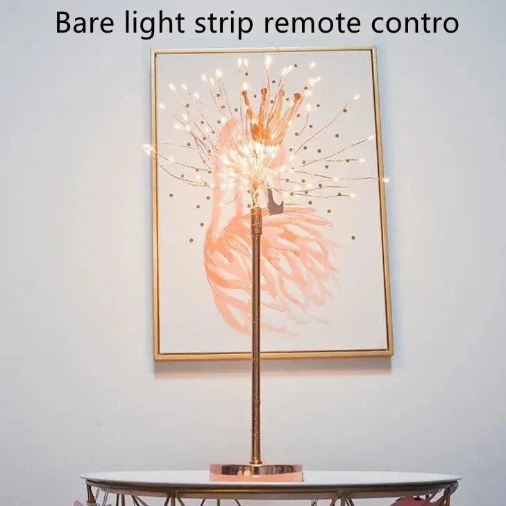 Elegant feather lamp with a vintage-inspired Scandinavian design, featuring adjustable lighting and versatile power options.