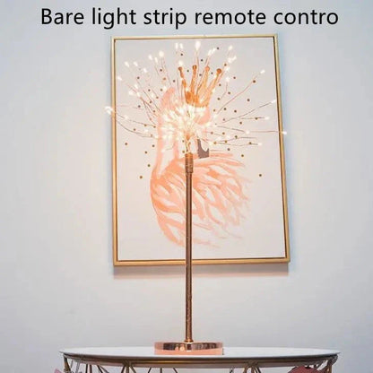 Elegant feather lamp with a vintage-inspired Scandinavian design, featuring adjustable lighting and versatile power options.