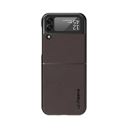 Plain Leather Phone Case for Samsung Galaxy Z Flip3 in various colours