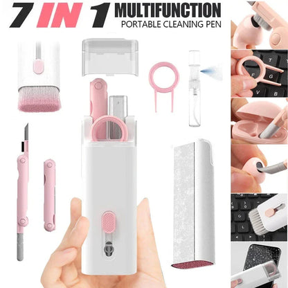 Multifunctional Bluetooth Earbuds Cleaning Kit with Silicone Tips, Retractable Brush, and Microfibre Cloth for UK Tech Enthusiasts