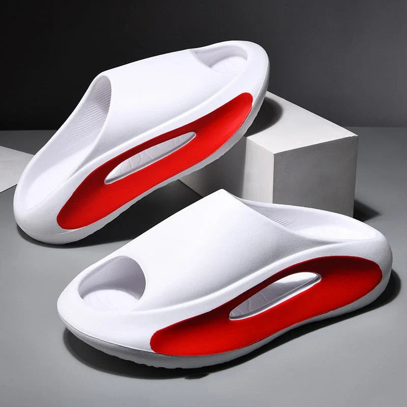 Stylish unisex beach slippers with a unique hollow, ventilated design for maximum breathability and comfort