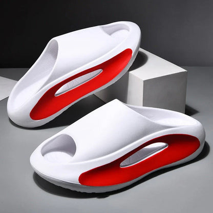 Stylish unisex beach slippers with a unique hollow, ventilated design for maximum breathability and comfort