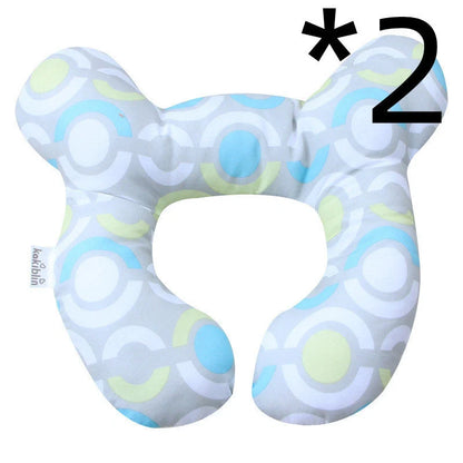 U-shaped baby head support pillow in pure cotton for car safety seats