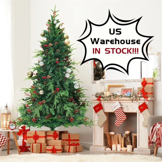 Premium artificial Christmas tree with realistic snow-like accents, providing a captivating winter wonderland effect for your holiday decor