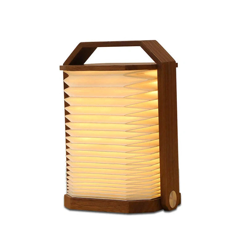 Nordic style wooden hand lamp with USB rechargeable feature, extendable up to 30 cm
