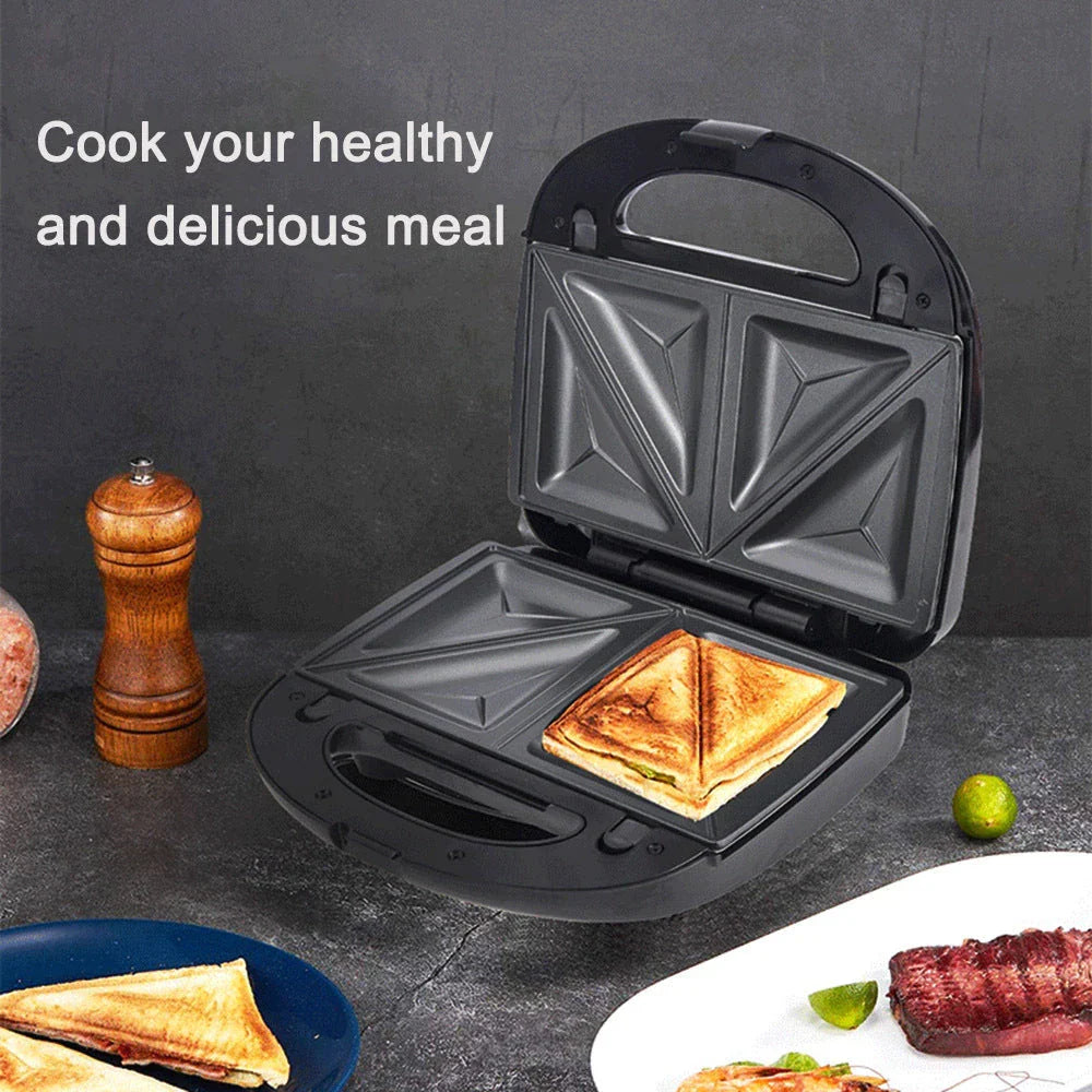 Versatile 6-in-1 Waffle Maker with EU Plug: Grill, Sandwich, and Breakfast Delight