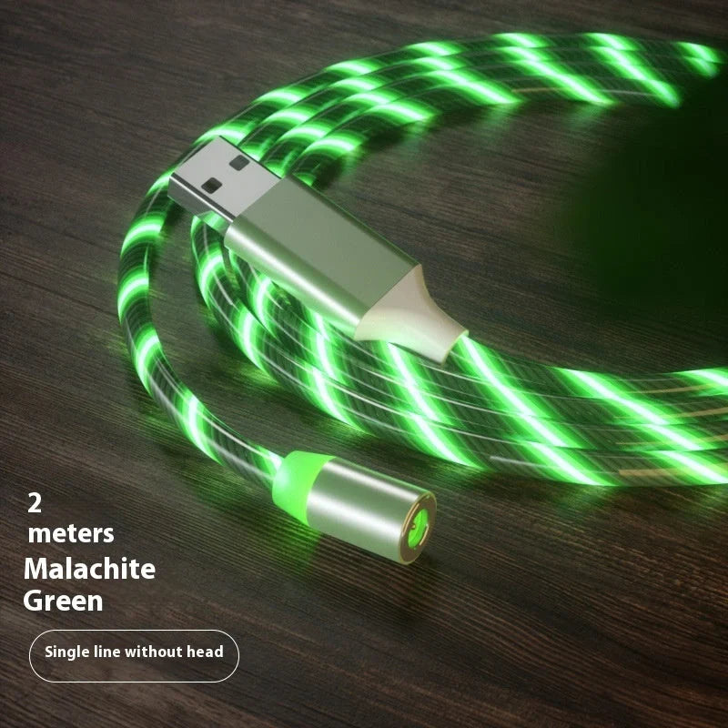Durable magnetic charging cable with fast charging capability, compatible with multiple devices.