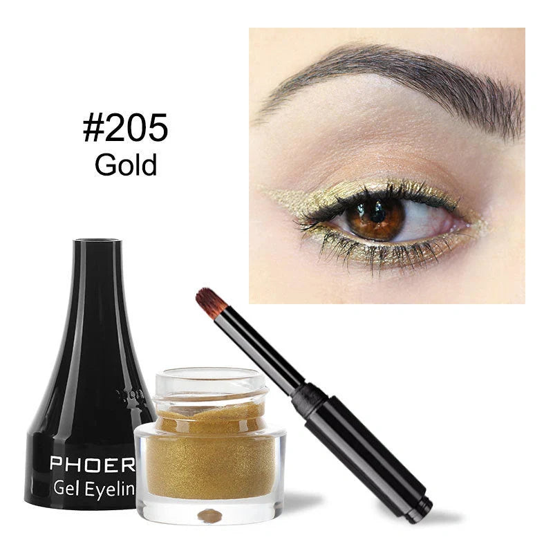 PHOERA Ten-Colour Eyeliner Set showcasing vibrant shades for creative makeup looks