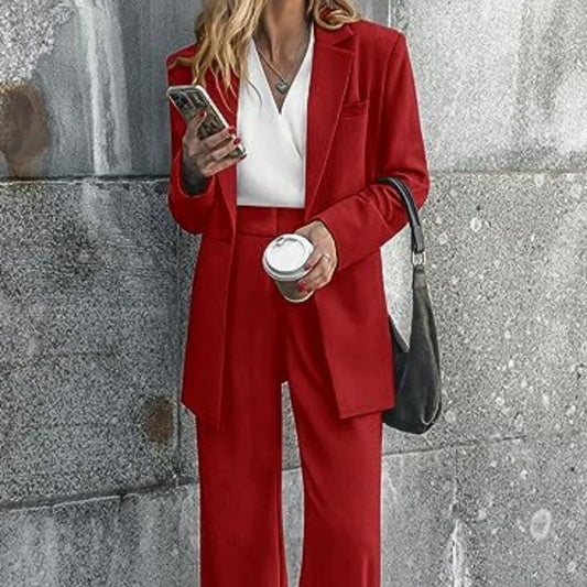 Elegant Women's Casual Suit in various solid colours for a stylish look
