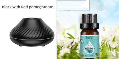 Volcanic Flame Aroma Diffuser with LED light and 130ml capacity in beige and black