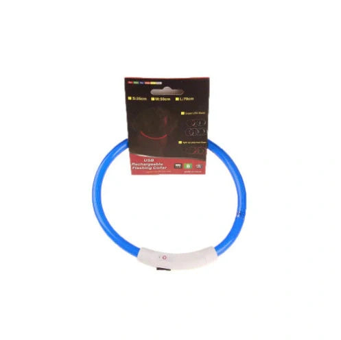 USB rechargeable LED pet safety collar for night visibility