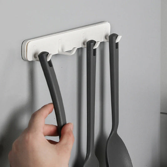 Four-row gap hook for kitchen and bathroom storage, no drill installation